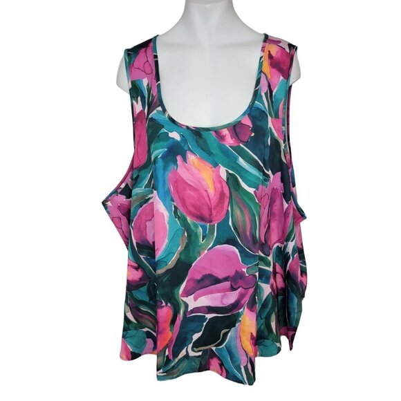 Fabletics Floral Sleep Tank Size 2X - Picture 2 of 7